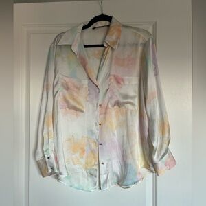 Zara Silk Long-Sleeve Shirt